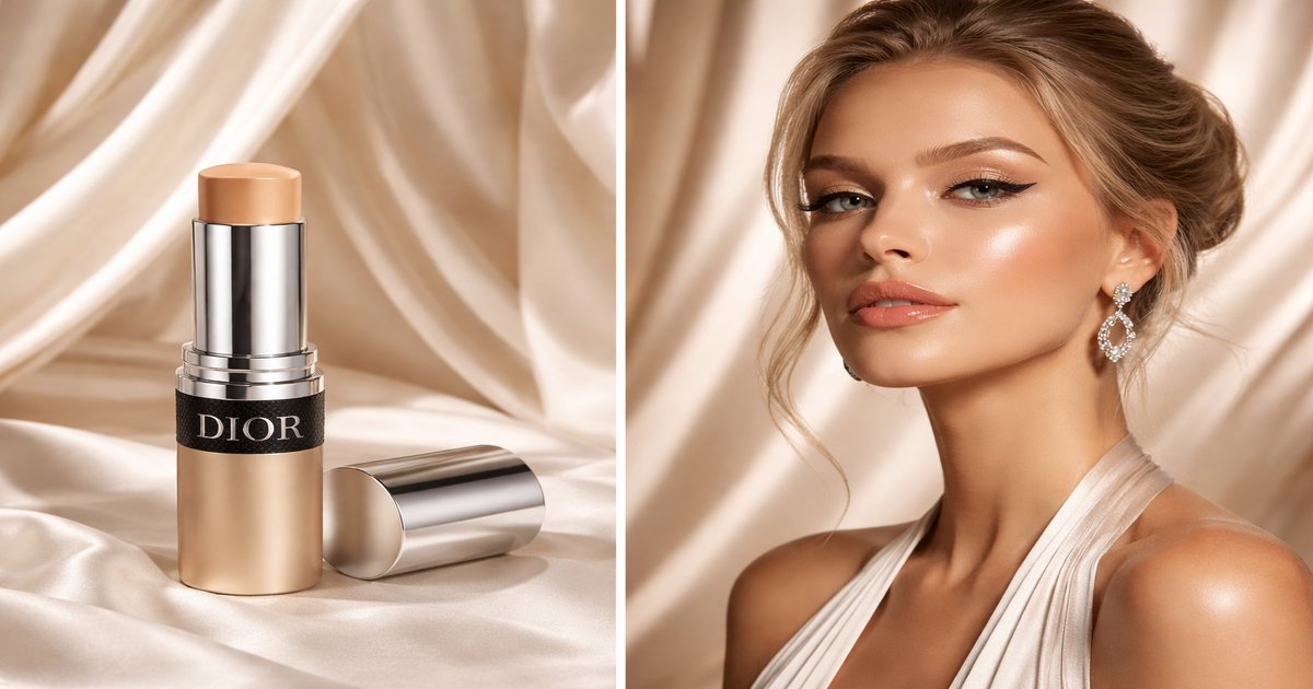 dior foundation stick in use