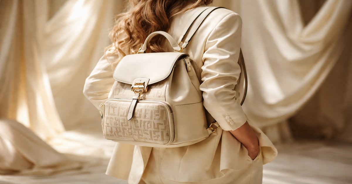 fendi backpack in use