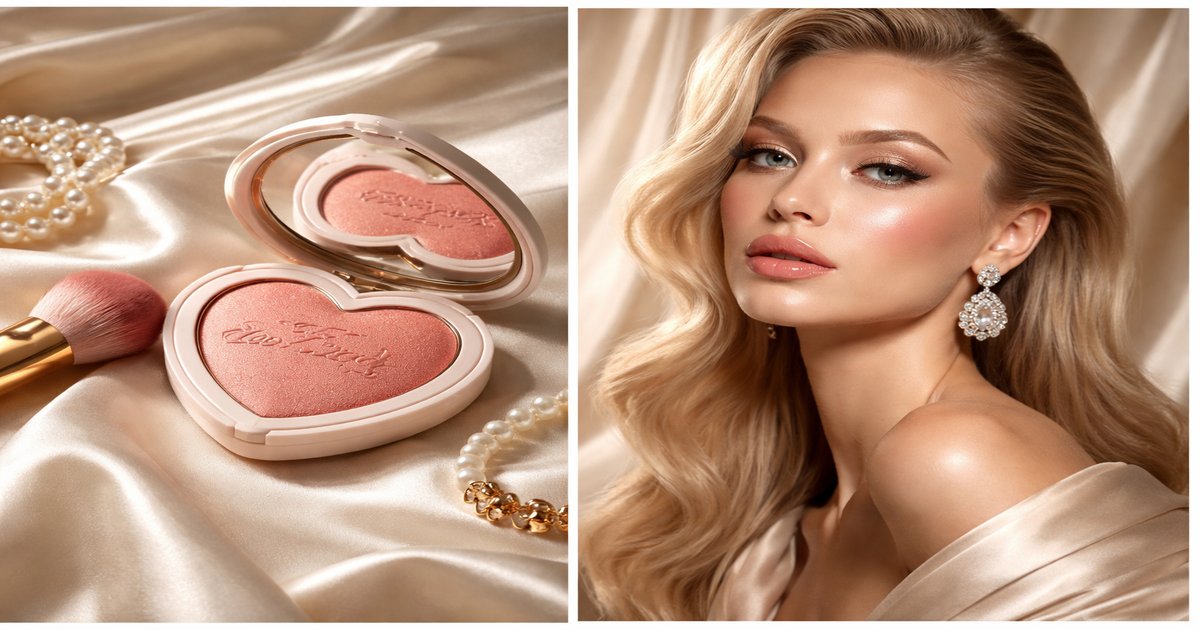 too faced blush in use